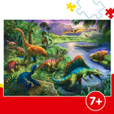 Trefl Predatory Dinosaurs 200 Piece Jigsaw Puzzle Red 19"x13" Print, DIY Puzzle, Creative Fun, Classic Puzzle for Adults and Children from 7 Years Old Trefl