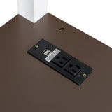 Linique Queen Size Loft Bed with Built-in Desk, Storage Box, Open Shelves and USB Charging Station, Space-Saving Wooden Loft Bed Frame for Teens, Adults & Small Bedrooms (White) Linique