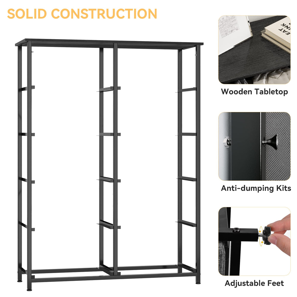 DWVO Dresser for Bedroom, Fabric Dresser with 8 Drawers, Tall Dresser, Chest of Drawers for Closet, Living Room DWVO
