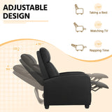 Yaheetech Recliner Chair PU Leather Recliner Sofa Home Theater Seating with Lumbar Support Overstuffed High-Density Sponge Push Back Recliners Armchair for Living Room Yaheetech