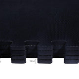 BalanceFrom 6 Piece Foam Floor Mat Puzzle Tiles, 1/2” Thick, 24 Sq Ft, Black BalanceFrom