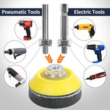 Pomsare 120pcs 3inch Sanding Discs with 2 & 3inch Backer Pads and Sanding Sponge Sander for Drill Grinder Rotary Tools Attachment with 1/4" Shanks, SandingPads 80-3000 Grit Pomsare