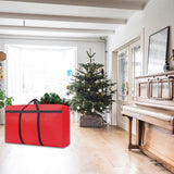 HikooLSS Small Christmas Tree Storage Bag 4Ft/5Ft Heavy Duty Reusable 600D Oxford Fabric Waterproof Dustproof Xmas Tree Bag/Container/Holder for Short Artificial Christmas Tree(39" X 12" X 24") Red HikooLSS