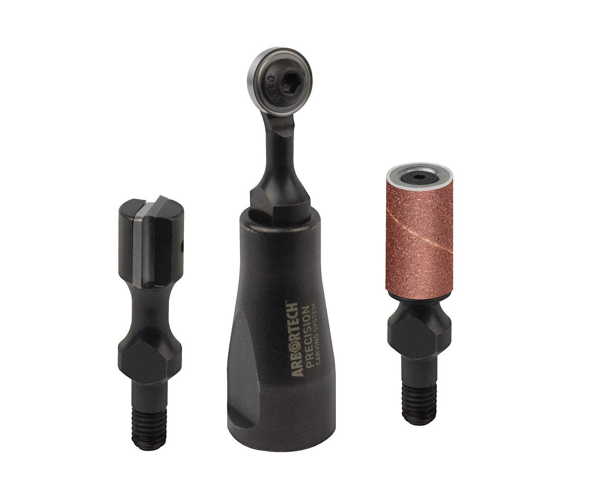 Arbortech Precision Carving System - 3 Piece Precision Power Carving Attachment Set for Woodworkers Featuring Mini Ball Gouge - PCS.FG.1000.20 Arbortech