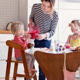 Yoleo Wooden High Chair for Toddlers to Teens, Adjustable Dining Feeding Chair with Steps Grows with Child, Max 60kg (Nut-Brown) YOLEO