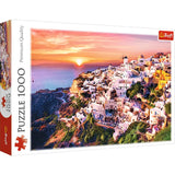 Trefl Sunset Over Santorini 1000 Piece Jigsaw Puzzle Red 27"x19" Print, DIY Puzzle, Creative Fun, Classic Puzzle for Adults and Children from 12 Years Old Trefl