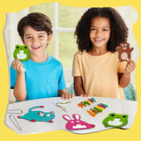 LURVUO DIY Doll Sewing Toys, Animal Sewing Kit for Kids Beginner Arts & Crafts Felt Sewing Craft Kits Educational Toys Sewing Kit for Kids Boys Girls Childrens DIY Crafting and Sewing LURVUO