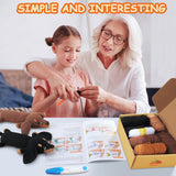 Crochet Kit for Beginners - 2 PCS Dachshund Crochet Kits with Step-by-Step Video Tutorials, Beginner Crochet Kit for Adults, Crochet Animal Kit for Kids, Dog Crocheting Set (Brown & Black) Fortuning's JDS