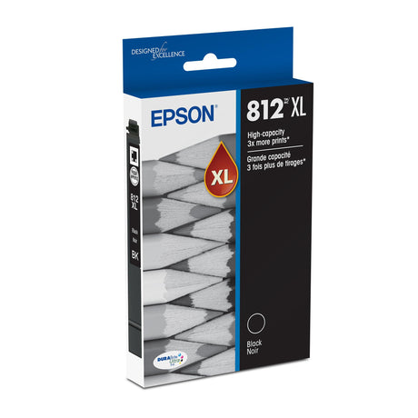 EPSON 812 DURABrite Ultra Ink High Capacity Black Cartridge (T812XL120-S) Works with WorkForce Pro WF-7310, WF-7820, WF-7840, WorkForce EC-C7000 Epson