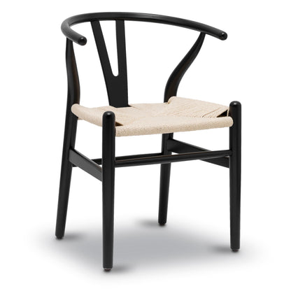 POLY & BARK Weave Chair, Single, Black - WoodArtSupply