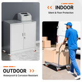 WBD 2" Plate Caster Wheels Set of 8, Heavy Duty Casters with Brake, 1200 Lbs, Safety Dual Locking, Industrial Swivel Top Plate Casters Wheels for Furniture, Carts (Screws and Screwdriver) W B D WEIBIDA