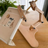 Adjustable Embroidery Table Stand with Swivel Holder, Cross Stitch Hoop Stand, Embroidery Hoop Holder. Hand Polished Natural Wood Nurge