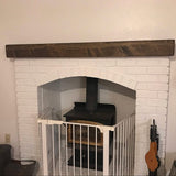 Fireplace Mantel, Rustic, Shelf, Floating Mantle, Real Wood, Beam, URBANDI (Dark Brown, 72Lx6Hx8D) WoodArtSupply