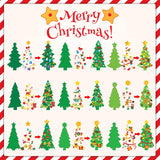 chiazllta 945Pcs DIY Christmas July Tree Craft Kit Kids Holiday Art Making Craft with Stickers, Make Your Own Christmas Bookmark Xmas Party Favor Decoration Home Classroom Game Activities chiazllta