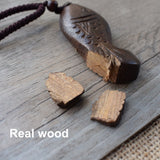 MELOP Handmade Wooden Carving Elephant Pendant Retro Folk for Sweater and Leisure Dressing/Clothing Accessories/Home Decoration Pendant - Wooden Elephant MELOP