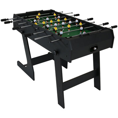 Sunnydaze 48-Inch Indoor Folding Foosball Table - Hollow Metal Rods - Space Saving Design