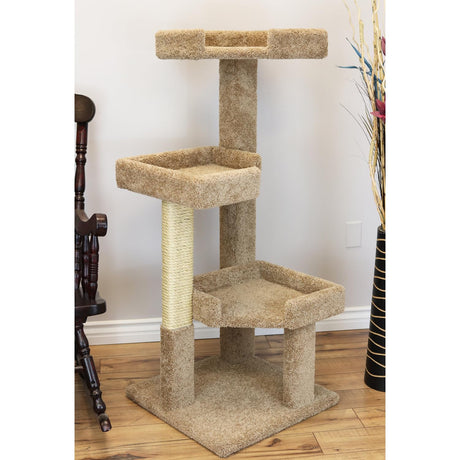 New Cat Condos 51" Solid Wood Large Cat Tree New Cat Condos