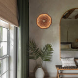 XNM MDF Wood Wall Clock for Living Room Decor - Rustic Wall Clocks Battery Operated 12 Inch - Brown Annual Ring Wall Clock Non Ticking (No Solid Wood) XNM