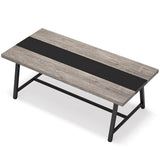 Tribesigns 6FT Rectangle Conference Table, 70.87L x 33.46W x 29.92H Inches Meeting Table for Conference Room, Vintage Wood Office Executive Desk with Strong Metal Frame for 6 People (Grey) Tribesigns