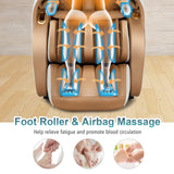 Giantex Full Body Massage Chair, Zero Gravity Shiatsu Massage Recliner with SL Track, Voice Control, Heat, Foot Roller, Thai Yoga Stretch, Airbags, 12 Auto Modes, 5 Manual Modes, Free Indoor Delivery Giantex