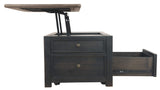 Signature Design by Ashley Tyler Creek Rustic Farmhouse Lift Top Coffee Table with Drawers, Brown & Black Signature Design by Ashley