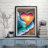 ZQEATRY Beach Love Paint by Numbers Kit for Adults Beginner Sunset by The sea Adult Paint by Number Kits On Canvas Painting Kit for Adults DIY Oil Painting Kits for Wall Decor 12x 16Inch ZQEATRY