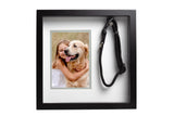 Pearhead Pet Collar Keepsake Picture Frame, Memorial Shadow Box, Wall Mountable Display, Bereavement Photo Frame for Dogs and Cats, Pet Loss Remembrance Gift, 4.5x6.5 Photo Insert, Black Pearhead