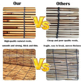 Outdoor Home Matchstick Blinds Cordless Bamboo Shades for Patio Roll Up Waterproof Bamboo Window Blinds Privacy Screen Reed Curtains 20x64in 36x72in 28x48in 72x72in (Size : 22 in Wide x 48 in High) VELLOW