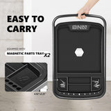 DNA MOTORING 2 in 1 Working Table - Adjustable Height 30.5'' to 47.2'', Rolling Part Tray with 4 Rollers, Portable Work Bench with 2 Brake Wheels, DNA MOTORING