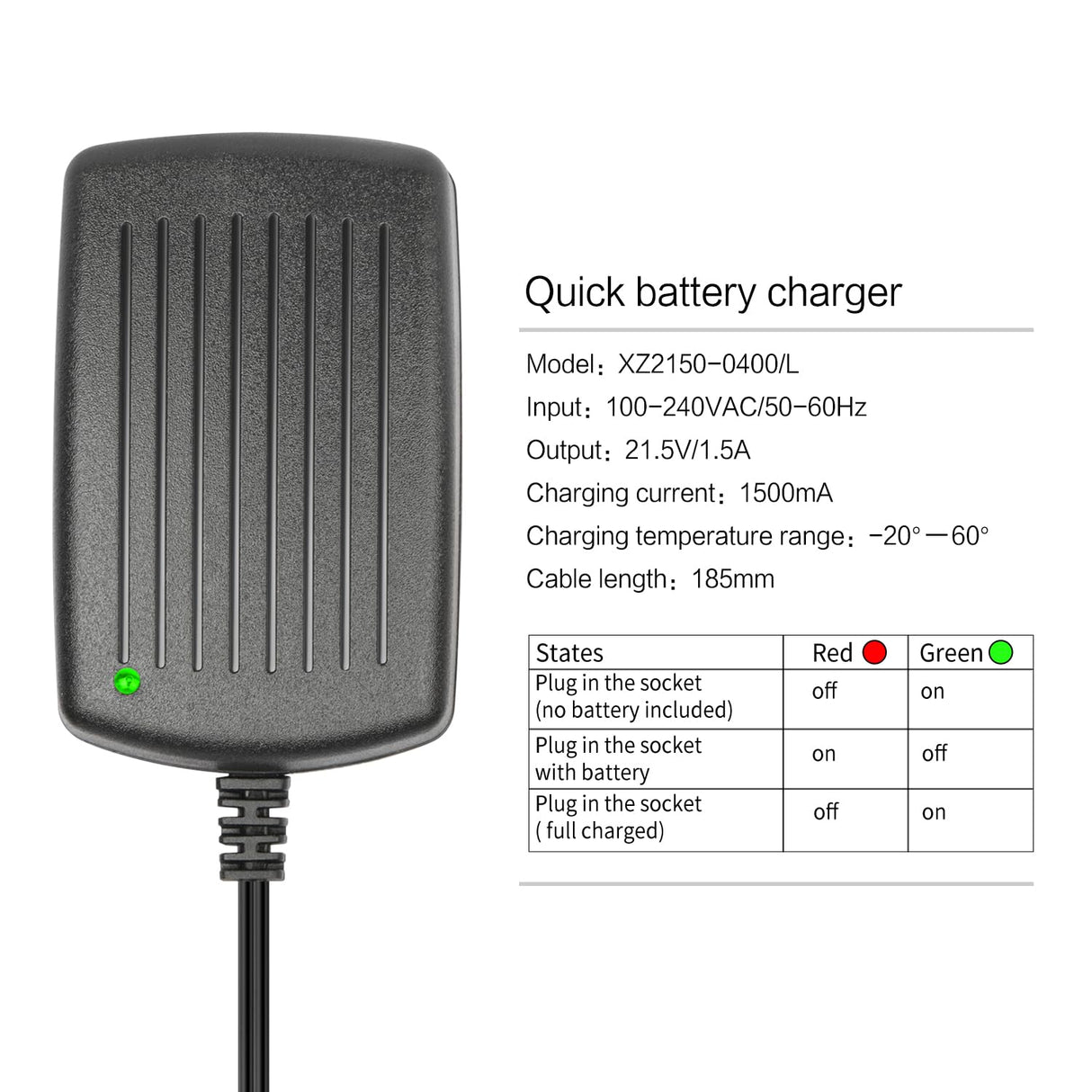 G LAXIA 20V Max Li-Ion Battery Charger for G LAXIA Cordless Power Tools G LAXIA