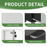 OPTYMIRA Metal Mobile Tool Storage Cabinet with Wheels,Heavy Duty Rolling Tool Cabinets for Garage,Metal Storage Cabinets with 4 Drawer and 1 Locking Doors,Assembly Required OPTYMIRA