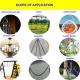 1 PCS Heavy Duty Stainless Steel Chain 550LB Capacity for Punching Bags Hanging Chair Hammocks Swing Trapeze Yoga (20, 4MM) MIKMAYTOO