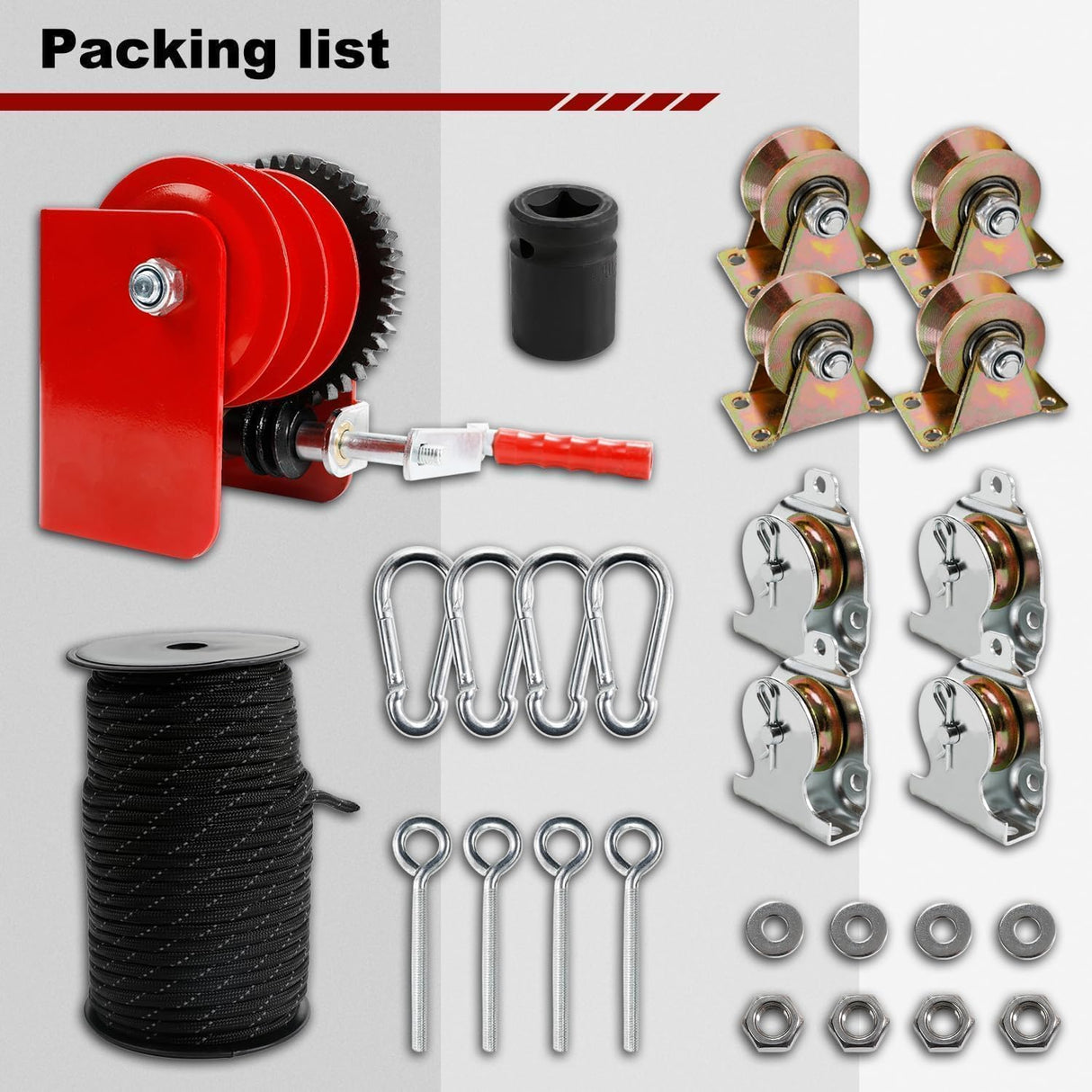 Overhead Garage Storage Lift Hoist, Heavy-Duty Ceiling Mounted Garage Storage Lift System for Organization Katywixu