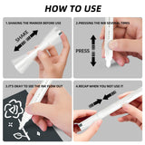 SFAIH White Paint Markers Pens - 4 Pack 2-3MM Medium Tip Acrylic White Permanent Markers for Rock Painting, Wood, Metal, Fabric, Plastic, Canvas, Glass, Ceramic, Diy Crafts, Drawing, Tire SFAIH