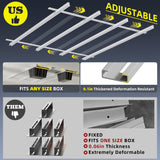 Mokemok Overhead Garage Storage Rack Extra Large-Organizes Up to 15 Tote Bins 0.1-inch Thickened Heavy Alloy Steel Garage Tote Storage System with Adjustable Rails-Ceiling Storage Rack Mokemok