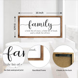 MODE HOME Family Sign for Home Decor, Farmhouse Family Wall Decor with Wood Frame for Wall, Kitchen, Living Room, Bathroom, Bedroom MODE HOME