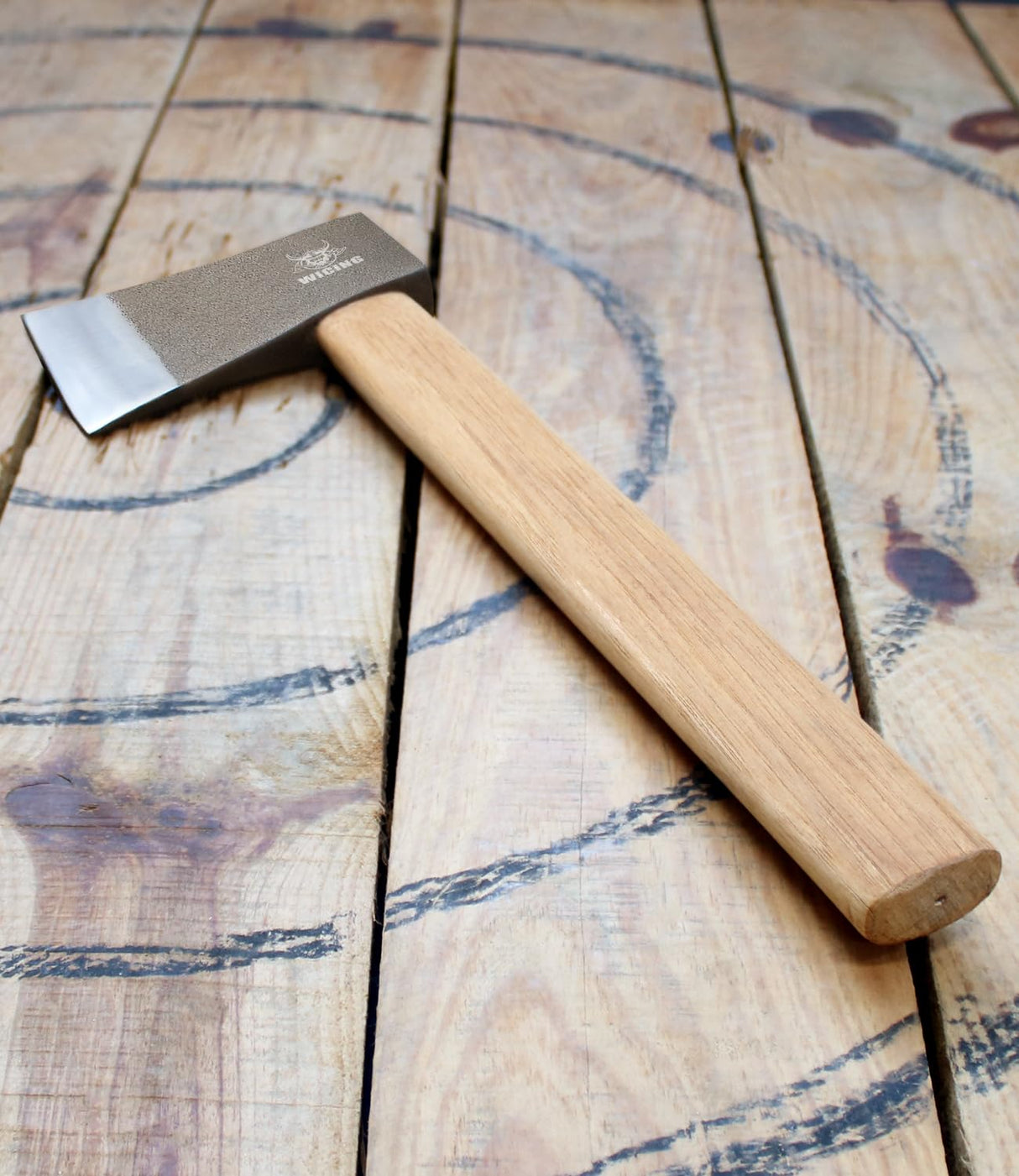 WICING 16" Throwing Axes for Axe Throwing Competitions, 1065 High Manganese Steel and Hickory Wood Handle Throwing Hatchet with Nylon Sheath - 1 Pack WICING