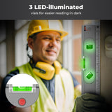 Laser Level, 2-in-1 Laser Level with Metric Rulers, Laser Level for Picture Hanging, 3 Laser Modes Magnetic Level Laser tool for Construction & Home Renovation Deccasa