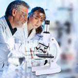 Microscope for Kids，40X-2000X Compound Microscope Mobile Phone Adapter with Microscope Slide Microscope kit for Home School Laboratories for Children Students Herwicm