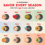 DASH Holiday Multimaker Mini System - Waffle Maker with Six 4” Removable Holiday Plates: Waffle Iron & Griddle, 4-in-1 Mini Waffle Maker for Kids and Families – Nonstick Surface, Santa Waffle (Red) DASH