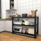 SUPPNEED Adjustable Garage Shelving Heavy Duty 1500LBS Loads, 48”W Large Shelving Units and Storage,48”W×16”D×36”W Garage Storage Shelves,3-Tier Metal Shelves for Warehouses,Kitchen(Black) SUPPNEED