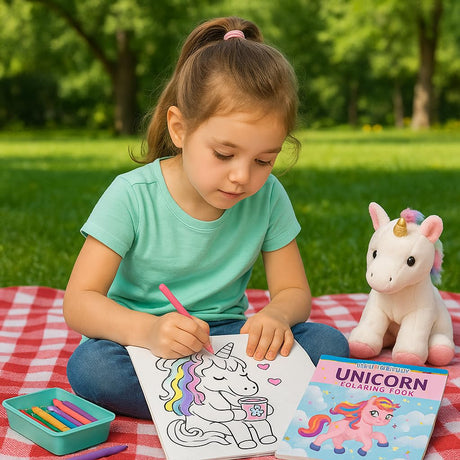 Totally Awesome Unicorn Coloring Book with Stickers Cottage Door Press