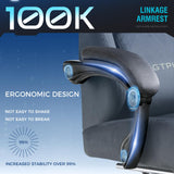 GTPLAYER Gaming Chair Fabric with Pocket Spring Cushion, Big and Tall Gaming Chair 350LBS High Back Computer Chair with Footrest for Adults Lumbar Support Swivel Game Chair for Office Gaming Gray GTPLAYER