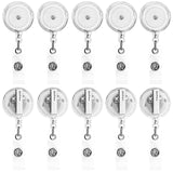 30 Pack Badge Reels Retractable with Swivel Alligator Clip Retractable Badge Holder Reel Clips for Teachers, Students, Office Workers (Translucent Clear) koorito