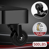 SOLEJAZZ Folding Hand Truck Portable Dolly for Moving, 500LB Luggage Cart Dolly with 6 Wheels & 2 Bungee Cords for Travel, Moving, Shopping Use, Black SOLEJAZZ