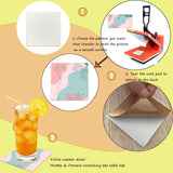 Sublimation Ceramic Coasters Blanks Square Coaster for Drinks, Absorbent Ceramic Stone Coaster Set with Cork Backing Pads, Heat Transfer Cup Coasters for Home Decor （2 PCS） Threenine
