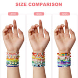 Redtwo 4mm Glass Seed Beads for Jewelry Bracelet Making Kit, Small Beads Friendship Bracelet Kit, Tiny Waist Beads with Letter Beads and Elastic String, DIY Art Craft Girls Gifts. Redtwo