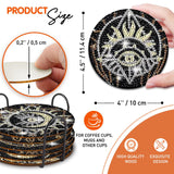 8 pcs Diamond Painting Coasters | Diamond Art Coasters | Tarot Diamond Art Painting | Perfect Art Craft Gift for Tarot Lover, Dad, Mom, Grandparents, Brother, Sister. LGANHAPY