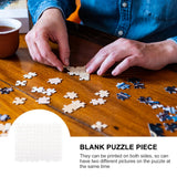 1000Pcs Wooden Blank Puzzle Sublimation Blanks Transfer Wood Puzzle Transfer Craft Puzzle Sublimation Blank Puzzle Freeform Blank Puzzle DIY Jigsaw Puzzles White Ordinary Customize Lurrose