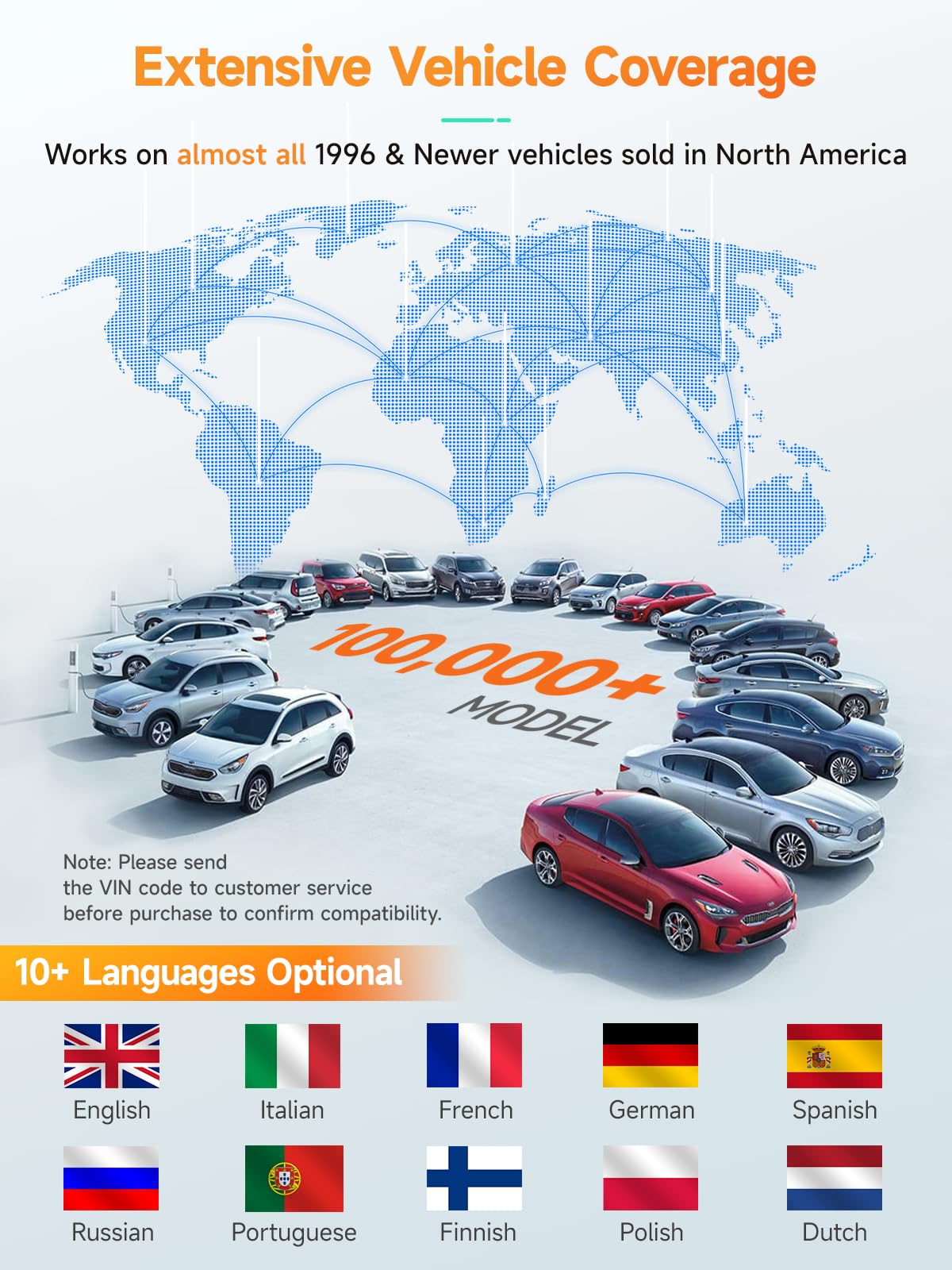 ANCEL AD410 Enhanced OBD2 Scanner, Vehicle Code Reader for Check Engine Light, Automotive OBD II Scanner Fault Diagnosis, OBDII Scan Tool for All OBDII Cars 1996+, Black/Yellow ANCEL